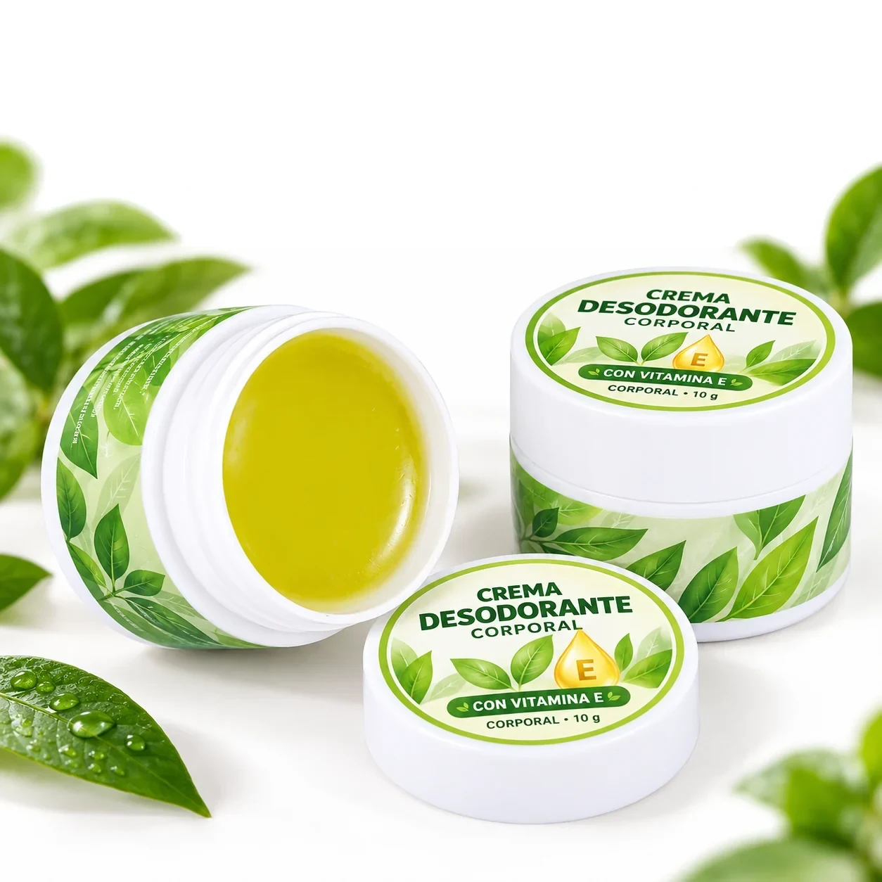 Crema desodorante corporal con vitamina E de 10 g